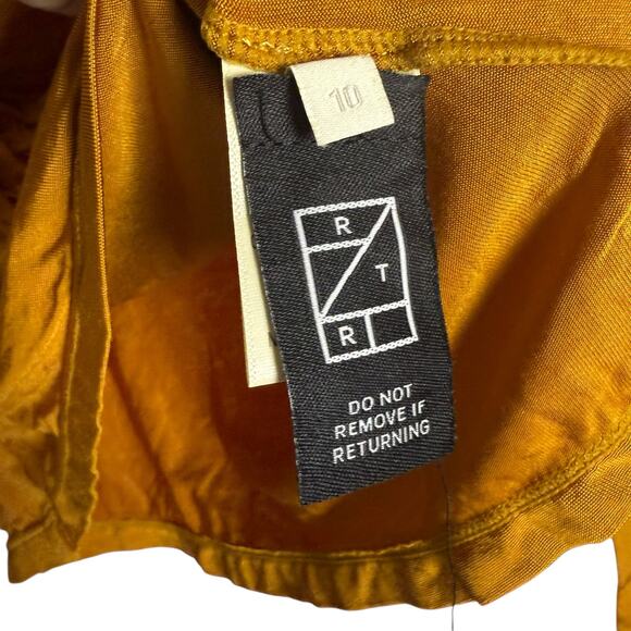 Lapointe Jersey Ruched Mustard Yellow Long Sleeve Asymmetric Top Size 10 - Picture 8 of 15